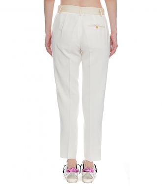 DOUBLE CREPE WOOL PANTS