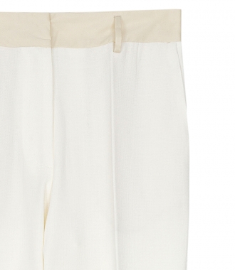 DOUBLE CREPE WOOL PANTS