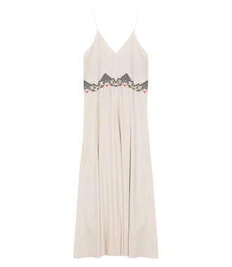 CLOTHES - SILK EMBROIDERED LONG DRESS