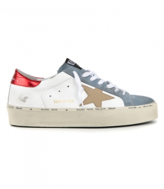 SHOES - WHITE LEATHER HI STAR SNEAKERS