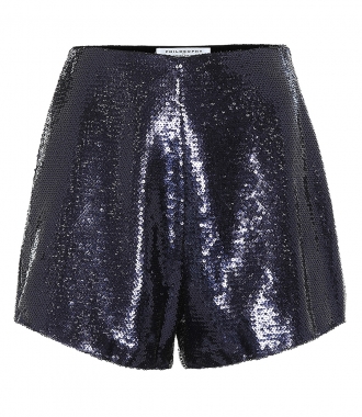 SHORTS - HIGH-RISE SEQUINED SHORTS