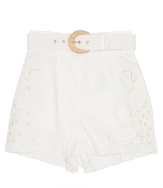 SHORTS - PEGGY EMBROIDERED HIGH WAIST SHORT