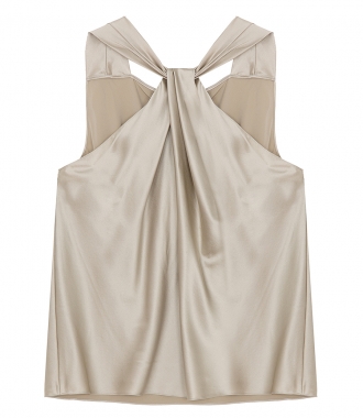 CLOTHES - TWIST TOP IN STRETCH SATIN