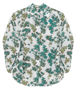 CLOTHES - GATHERED SLEEVE SHIRT IN DITSY FLORAL PRINT
