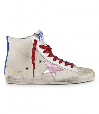 GOLDEN GOOSE  - WHITE CANVAS FRANCY SNEAKERS