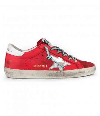 SNEAKERS - CHERRY LEATHER SUPERSTAR SNEAKERS