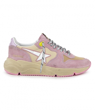 SHOES - PINK SUEDE RUNNING SOLE SNEAKERS