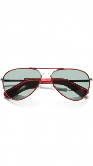 ACCESSORIES - RED LEATHER AVIATOR