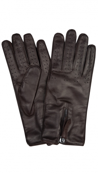 Gifts for Him - NAPPA GLOVES WITH TOP SIDE CENTER ZIP CLOSURE