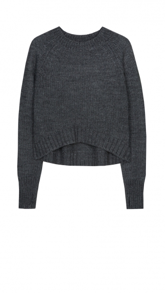 KNITWEAR - CROP SWEATER WITH PATCHES