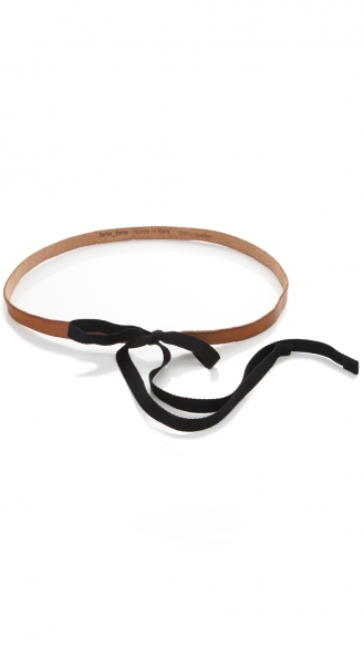 ACCESSORIES - LEATHER BELT WITH RIBBON