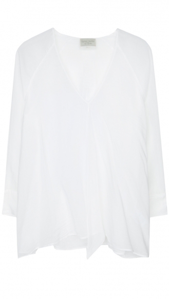 KNITWEAR - V NECKED VOILE SHIRT