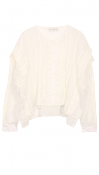 BLOUSES - EYELET EMBROIDERY BLOUSE