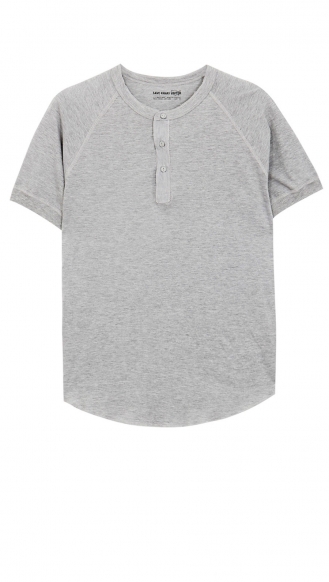 CLOTHES - SS HEATHER JERSEY HENLEY