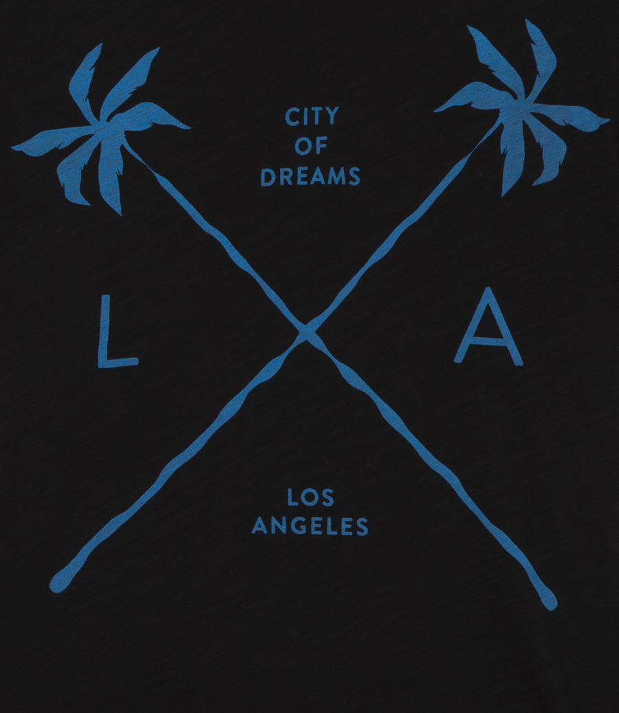 CITY OF DREAMS PRINT CREWNECK T-SHIRT IN SUPER SOFT SLUB COTTON