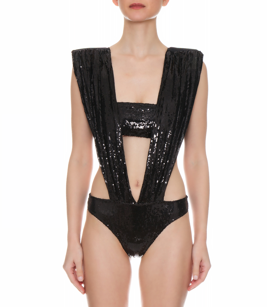 PADDED SHOULDER PAILLETTE BODY